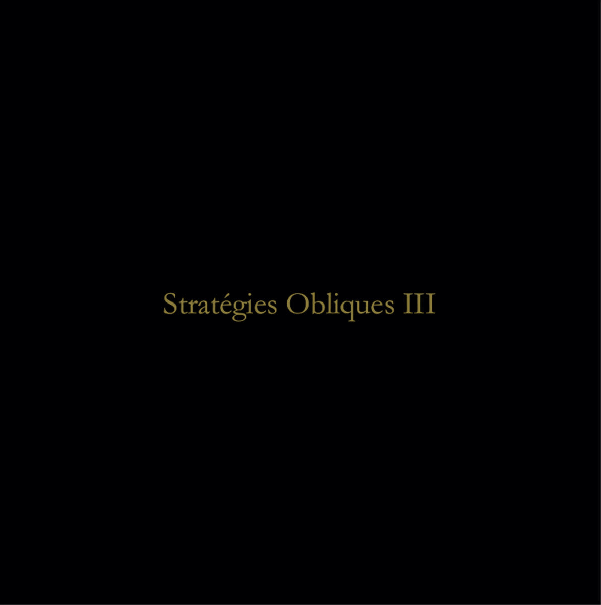 BJ Nilsen/Bruno Duplant - Stratégies Obliques III LP